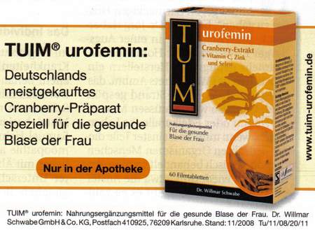 Deutschlands meistgekauftes Cranberry-Präparat speziell für die gesunde Blase der Frau,. Nur in der Apotheke